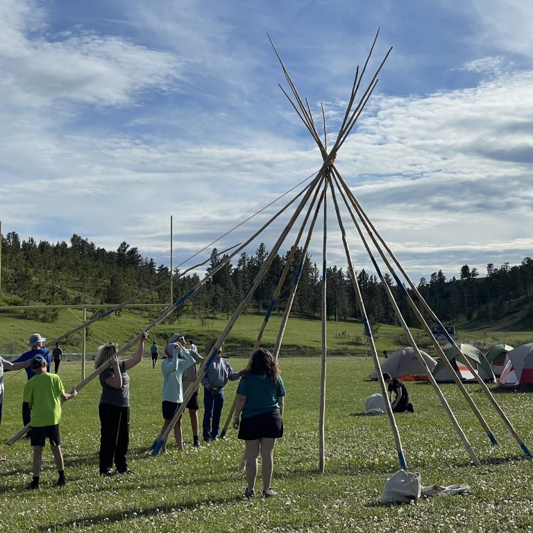 Building a tipi