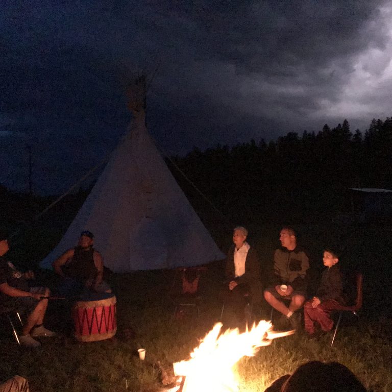 evening campfire