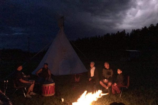 evening campfire